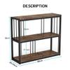 ALSODI American Style Iron Art Solid Wood Porch Table, Dining Table, Chinese Style Table, Long Narrow Side Table Beside The Table Wall,80 * 20 * 88cm view 3