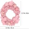 Artificial Floral Wreath Door Front Wreath Valentines Day Wreath Wedding Wreath for Valentine's Day Wedding Party Decoration - Pink view 2