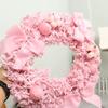 Artificial Floral Wreath Door Front Wreath Valentines Day Wreath Wedding Wreath for Valentine's Day Wedding Party Decoration - Pink view 3