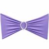 SINSSOWL Pack of 50 Spandex Lavender Chair Sashes for Wedding - Light Purple Chair Bows Bands Buckles Fitting Birthday Party Ceremony Bridal Shower Decorations view 1