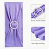 SINSSOWL Pack of 50 Spandex Lavender Chair Sashes for Wedding - Light Purple Chair Bows Bands Buckles Fitting Birthday Party Ceremony Bridal Shower Decorations view 4