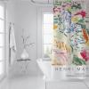 BYJING Art Henri Matisse Blue Red Abstract Landscape Shower Curtain Geometry Pattern Design Polyester Cloth Waterproof Shower Curtains Set 72W x 72(in) view 3