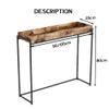 ALSODI Solid Wood Entry Porch Table, Living Room Porch Cabinet, Art Wall Side Table, Long Narrow Table,100 * 25 * 80cm view 2