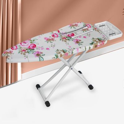 KUKIXO Large Foldable Ironing Board,Home Space Saver Ironing Boards with Extra Thick Padded Cotton Cover,Height Adjustable,Heavy Duty T-Leg,for Laundry Rooms or Dorms Easy Storage (Color : D)