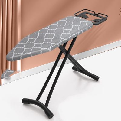 Foldable Ironing Board T-Leg with Iron Rest,Ironing Boards with Extra Thick Padded Cotton Cover,6 Height Adjustable,Lightweight Compact Space Saver Easy Storage, for Laundry Rooms or Dorms ( Color : G