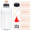 Fhxtcygj Juice Container with Lids, 16oz Plastic Bottles with Caps, 30pcs Empty Plastic Juice Bottles Reusable Clear Bulk Beverage Containers with Tamper Evident Cap for Milk, Smoothie, Drinks view 3