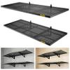 Aecxm 2-Pack 1.64x4ft Adjustable Garage Wall Shelving 560lbs Load Capacity Heavy Duty Wall Mounted Storage Shelf Metal Floating Shelves for Garage(Black) view 1