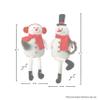 18-21" Fabric Sitting Snowman W/hat/Muffs Set of 2 White Polyester view 4