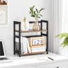 GUODDM 2 Tier Kitchen Condiment Rack - Desktop Bookshelves for Computer Desks, Floor-Standing Magazine Storage Rack, Office Supplies Storage Rack, for Office/Dormitory/Home view 2