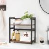 GUODDM 2 Tier Kitchen Condiment Rack - Desktop Bookshelves for Computer Desks, Floor-Standing Magazine Storage Rack, Office Supplies Storage Rack, for Office/Dormitory/Home view 4
