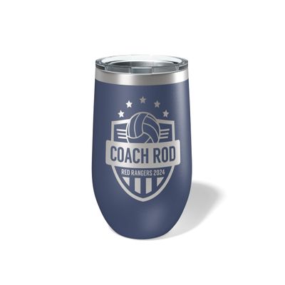 Alterd Industries Volleyball Coach Gift - insulated tumbler with lid, travel coffee mug, personalized stainless steel cups, 12 oz wine tumbler, girl sports coaches, gifts for coaches dad mom