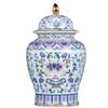 BRAGUE Vases Ginger Jar Decorative Jar Enamel Color General Jar Decorative Ornaments Home Living Room Porch Antique Porcelain Crafts (Color : Pink, Size : 15.5 * 25.5cm) view 1