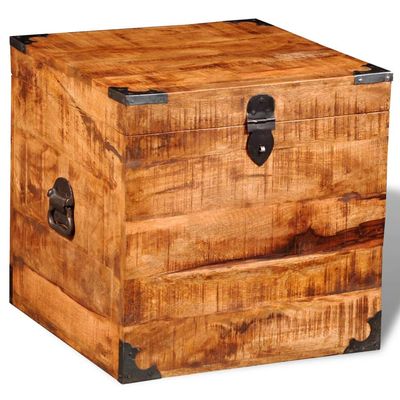 ZQQLVOO Storage Chest Cubic,Storage Box for Decor,Storage Chest,Luggage,toybox,Storage Box with lid,for Living Room,Bedroom,Corridor,Entrance,Rough Mango Wood