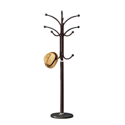 Coat Stand Coat Rack Metal Umbrella-Shaped Coat Rack is Movable 12 Hooks Stable with Strong Gravity and Convenient Installation Coat Stand Coat Shelf Coat Holder (Color : Brown, Size : 40 * 175cm)