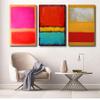 3 Piece Canvas Painting Canvas Print Wall Art Picture Posters Abstract Mark Rothko Artwork Modern Living Room Interior Home Decor Ready to Hang(Framed,80x130cm-(31.5x51.2in) view 2