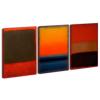 3 Piece Canvas Painting Canvas Print Wall Art Picture Posters Abstract Mark Rothko Artwork Modern Living Room Interior Home Decor Ready to Hang(Framed,80x130cm-(31.5x51.2in) view 3