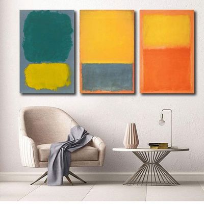 3 Piece Large Abstract Mark Rothko Canvas Wall art Canvas oil Painting Home Decor On Canvas Modern Canvas Wall Art for Bedroom Decor(Unframed,60x90cm-(23.6x35.4in)