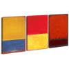 3 Piece Canvas Painting Canvas Print Wall Art Picture Posters Abstract Mark Rothko Artwork Modern Living Room Interior Home Decor Ready to Hang(Framed,70x100cm-(27.5x39.4in) view 3