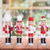 Milageto 4Pcs 12.5cm Nutcracker Hanging Ornament Figures Soldier Hanging Decorations Ornaments Christmas Nutcracker Soldier Figures for Party Table view 2