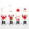 Milageto 4Pcs 12.5cm Nutcracker Hanging Ornament Figures Soldier Hanging Decorations Ornaments Christmas Nutcracker Soldier Figures for Party Table view 3