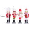 Milageto 4Pcs 12.5cm Nutcracker Hanging Ornament Figures Soldier Hanging Decorations Ornaments Christmas Nutcracker Soldier Figures for Party Table view 4
