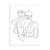 REYTOL Man Kiss Hug Abstract Wall Art Gay Posters Gift Minimalist Line Canvas Painting Modern Bedroom Home Decor Gay Abstract Wall Pictures Man GiftNo Frame view 1