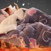 Pealihuy Comforter, Duvet Quilt - Thicken Lamb Cashmere Blanket, All Seasons Machine Washable Quilted Duvet Insert,D,200x230cm4kg view 3