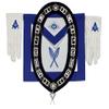 MASONIC BLUE LODGE OFFICER SECRETARY APRON SILVER CHAIN COLLAR AND JEWEL view 1