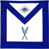 MASONIC BLUE LODGE OFFICER SECRETARY APRON SILVER CHAIN COLLAR AND JEWEL view 2