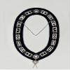 MASONIC BLUE LODGE OFFICER SECRETARY APRON SILVER CHAIN COLLAR AND JEWEL view 3