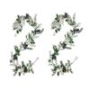 2 Pack Snowy Artificial Christmas Garland, 5.9 ft Winter Garland with White Berry for Christmas Wedding Winter Seasonal Holiday Table Decor view 1