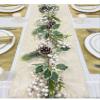 2 Pack Snowy Artificial Christmas Garland, 5.9 ft Winter Garland with White Berry for Christmas Wedding Winter Seasonal Holiday Table Decor view 3