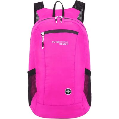 Swissdigital Design Seagull Foldable Backpack, Fuchsia (SD1595-46) (SD159546)