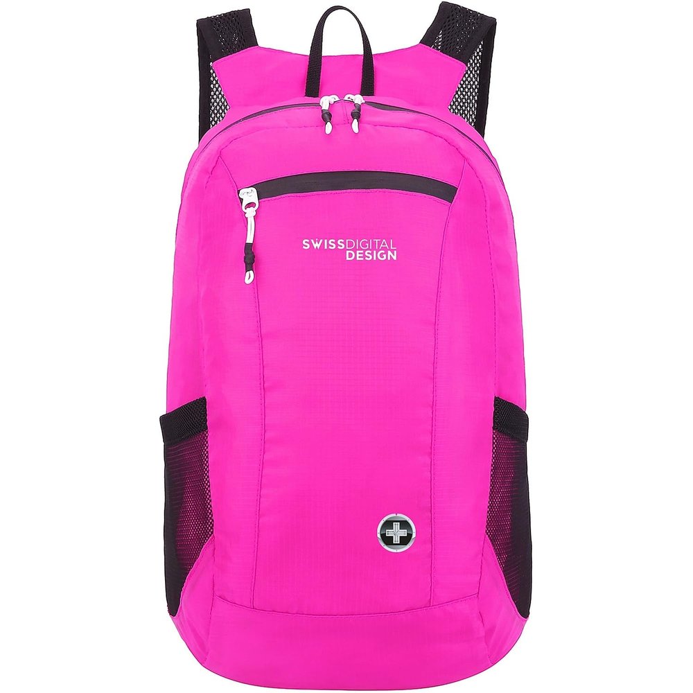 Swissdigital Design Seagull Foldable Backpack, Fuchsia (SD1595-46) (SD159546)