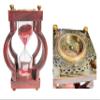A.A.Nauticals - Wooden Sand Clock 10 Min Hourglass Timer with Compass(Square Base, Pink)- Wooden Home Decoration, Table Centrepiece - AANST27 view 1