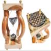 A.A.Nauticals - Wooden Sand Clock 10 Min Hourglass Timer with Chess(Square Base, Gray)- Wooden Home & Office Decoration, Table Centrepiece - AANST22 view 1