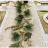 2 Pack Christmas Garland, 5.74 ft Artificial Garland with Pine Cones Gold Balls, Fireplace Flexible Decor for Winter Christmas Holiday New Year Decor view 3