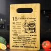 15th Years Anniversary Wedding Gift For Her Him - Personalized Bamboo Cutting Board Wedding Gift for Wife Husband Mom Dad -15th Anniversary Cutting Board Home Decorations Gift view 1
