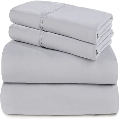 All Star Linen Oversized King Duvet Cover Set 1 Piece 1 Duvet Cover with Zipper Closure Ultra Soft Light Grey Comforter Cover Oversized King (116'' x 98'')