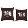 786 Miami FL Arched Athletic Design Throw Pillow view 3