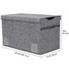 YOLOXO Toy Box Chest, Collapsible Sturdy Storage Bins with Lids, Extra Large Kids Toy Storage Organizer Boxes Bins Baskets for Kids, Boys, Girls, Nursery Room, Playroom, Closet (Linen Gray) view 2