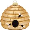 Bee Hive Blown Glass Ornament for Christmas Tree view 1