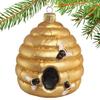Bee Hive Blown Glass Ornament for Christmas Tree view 3
