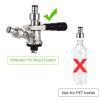 Ball Lock Conversion Kit, 5/8FPT Keg Coupler Adapter Stainless Steel Ball Lock Quick Disconnect Conversion Kit for A D S G Type Beer Barrel view 3