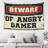 CakJuice Small Wall Tapestry Beware of Angry Gamer Tapestry Stuff for Your Room Wall Decor for Dorm (Size : 100X150CM) view 1