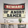 CakJuice Small Wall Tapestry Beware of Angry Gamer Tapestry Stuff for Your Room Wall Decor for Dorm (Size : 100X150CM) view 3