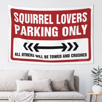 CakJuice Small Wall Tapestry Squirrel Lovers Parking Only Tapestry Stuff for Your Room Wall Decor for Dorm (Size : 75X100CM)