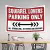 CakJuice Small Wall Tapestry Squirrel Lovers Parking Only Tapestry Stuff for Your Room Wall Decor for Dorm (Size : 75X100CM) view 3