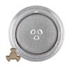 Round Microwave Glass Turntable Plate, Universall Microwave Glass Tray Replacement Accessories, Scratch-Resistant Microwave Plate, Heat Resistance, With Microwave Turntable Coupler And Ring ( Color : view 1