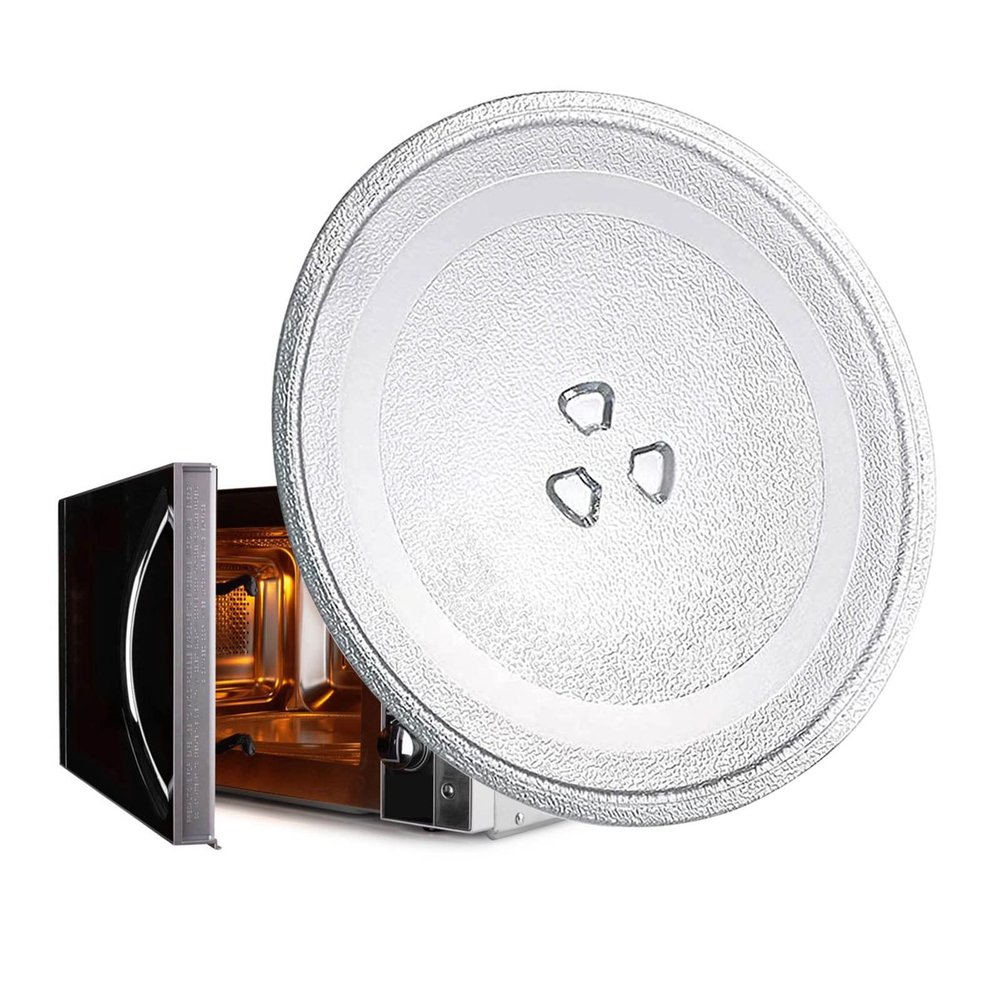 Microwave Glass Turntable Plate, Universall Microwave Glass Plate Replacement, Round Microwave Glass Tray Diameter 9.6"/24.5cm 10.6"/27cm 12.4"/31.5cm, 5mmThick Heat Resistance Microwave Plate ( Color